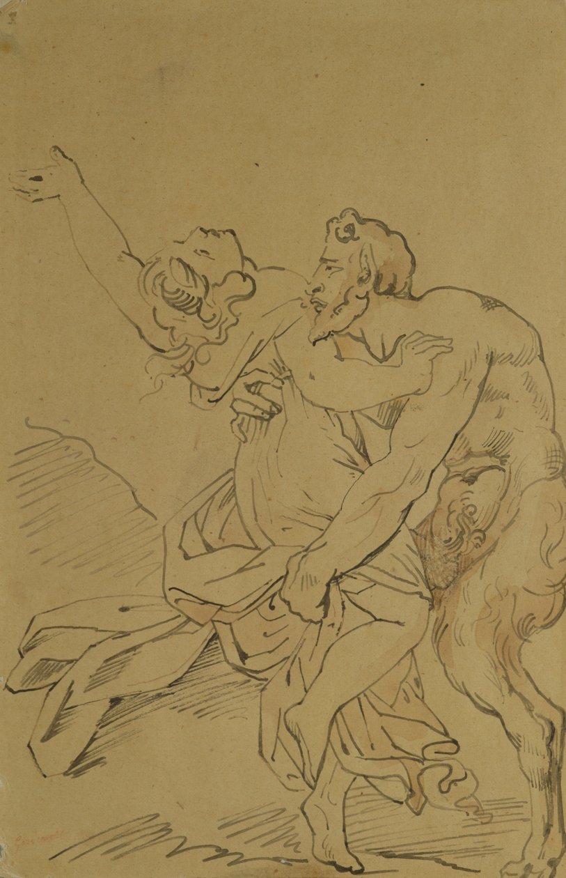 Nymphe et satyre - Theodore Gericault