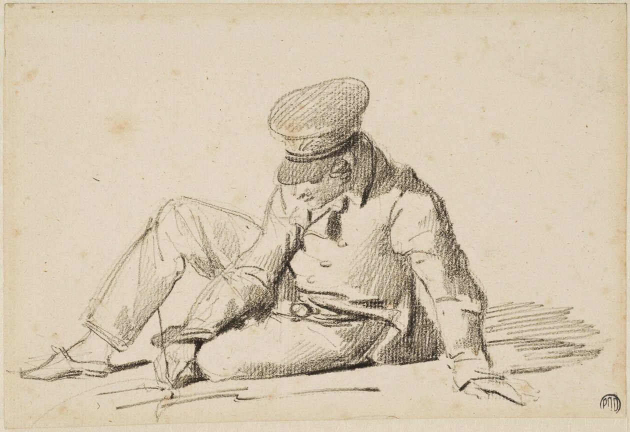 Un garçon qui dessine dans la rue - Theodore Gericault