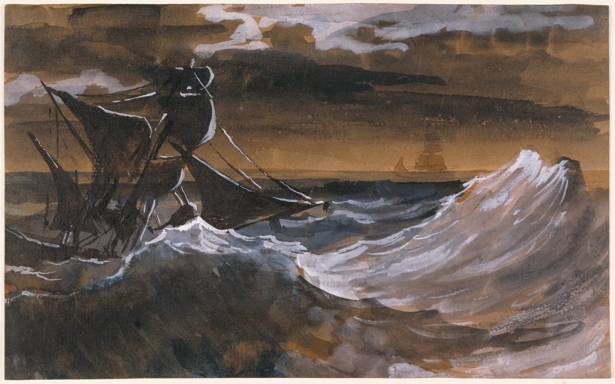 Un voilier en mer - Theodore Gericault
