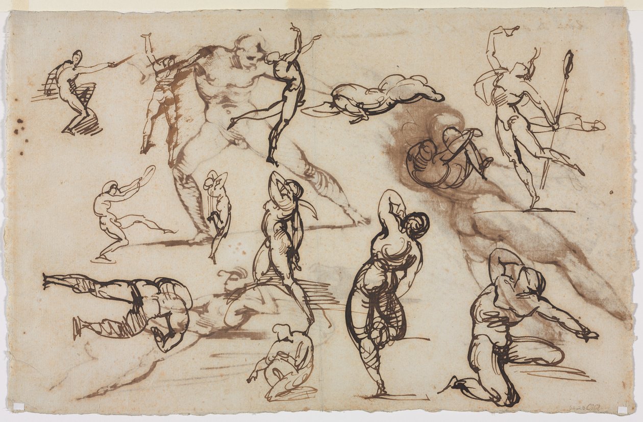 Feuille de croquis verso - Theodore Gericault