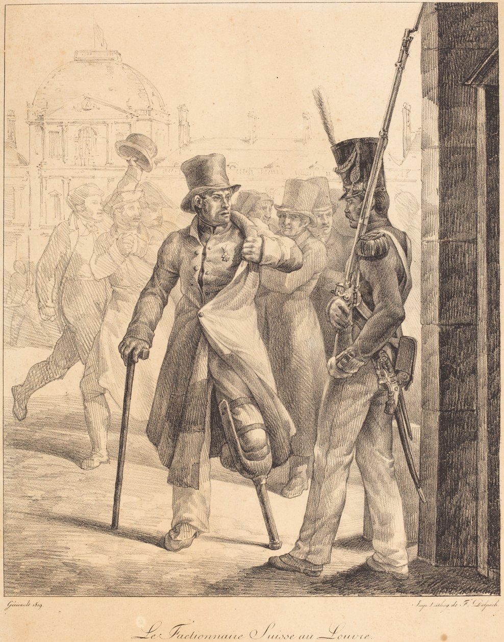 Le factionnaire Suisse au Louvre - Theodore Gericault