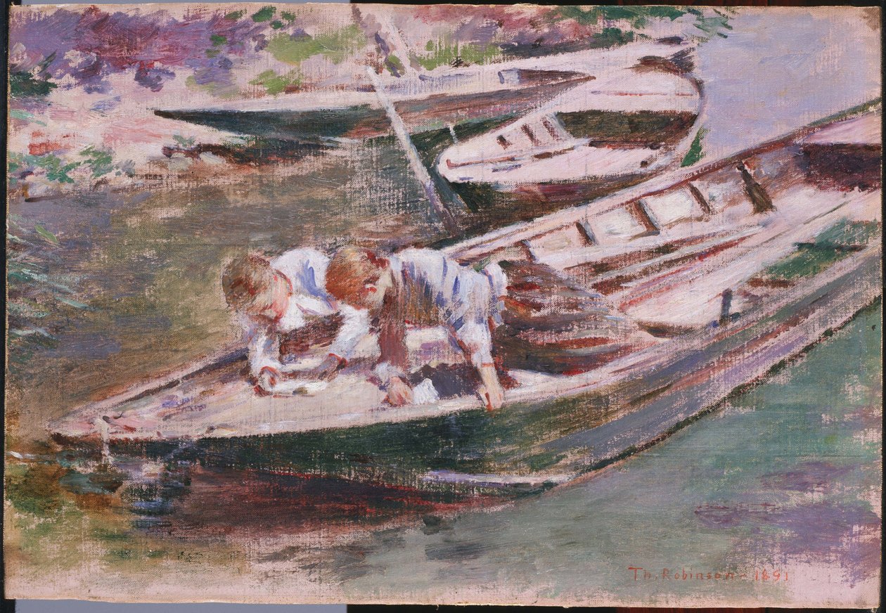 Deux dans une barque - Theodore Robinson