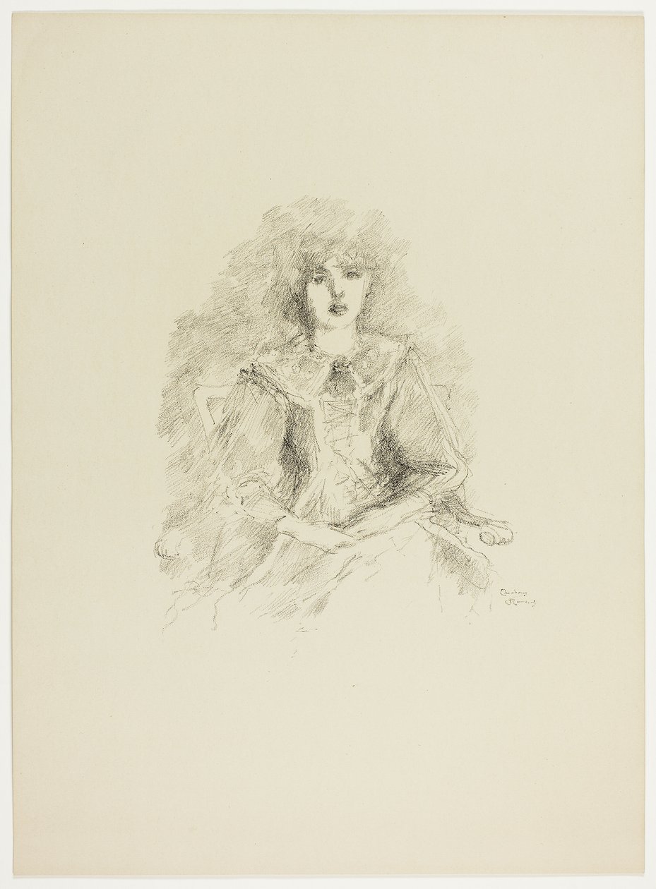 Une étude à la lumière de la lampe - Theodore Roussel