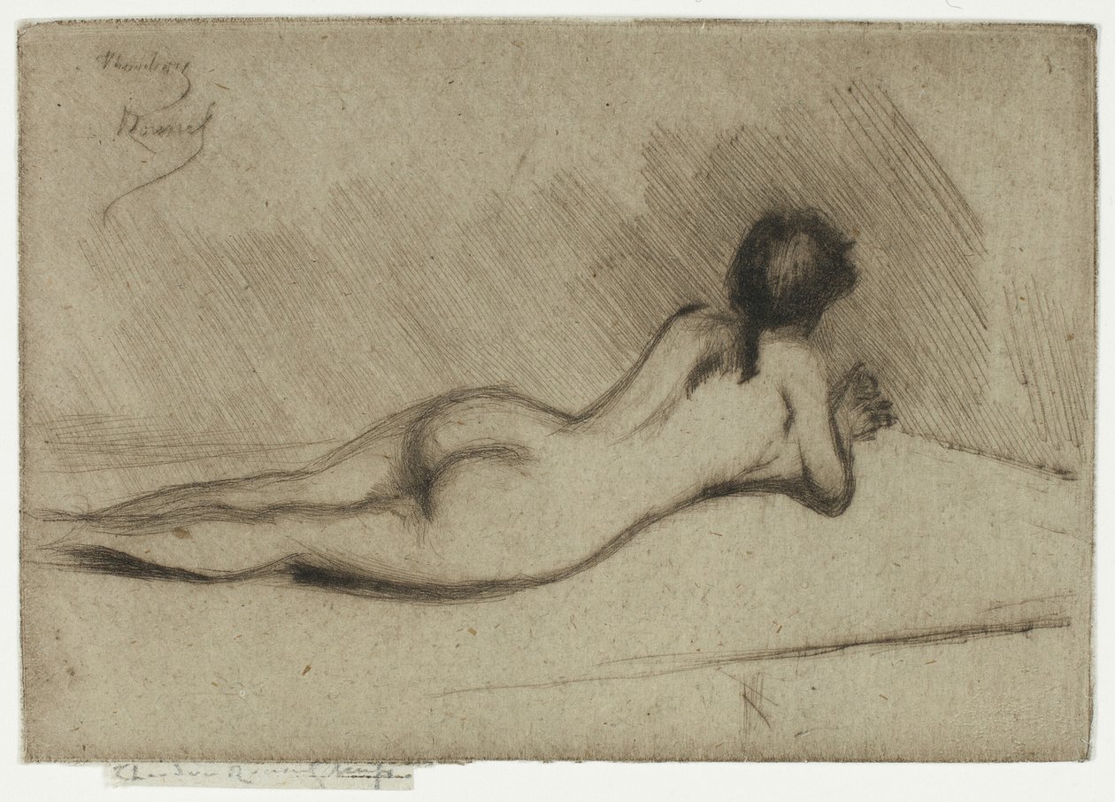 Study from the Nude of a Girl Lying Down | Theodore Roussel