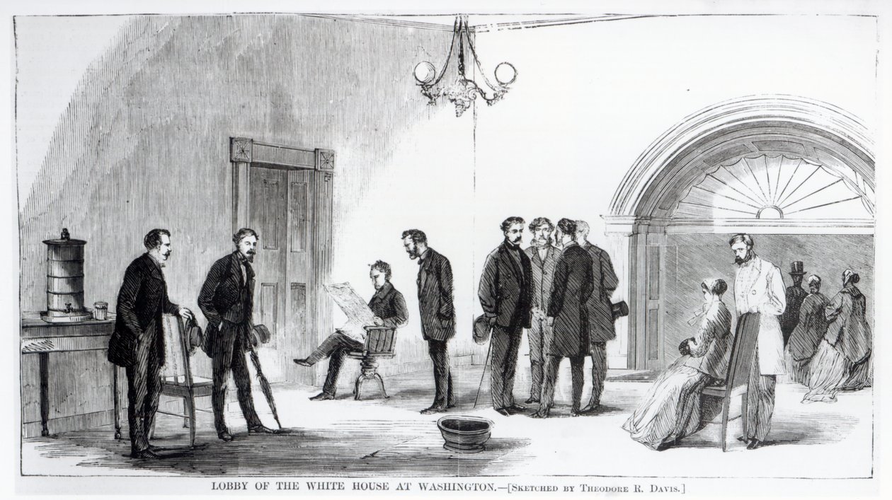 Hall de la Maison Blanche à Washington - Theodore Russell Davis