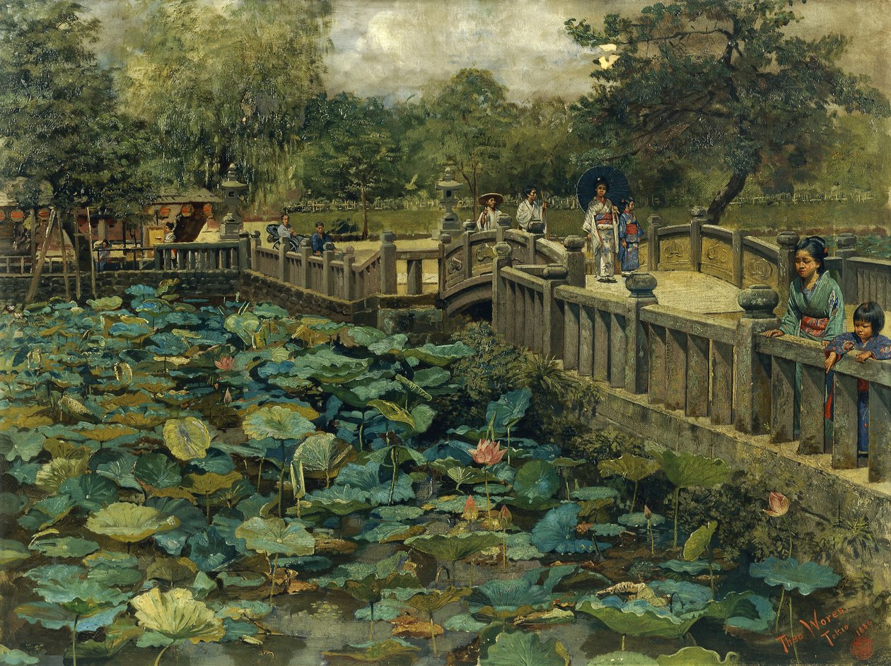 Étang de Lotus, Shiba, Tokyo - Theodore Wores