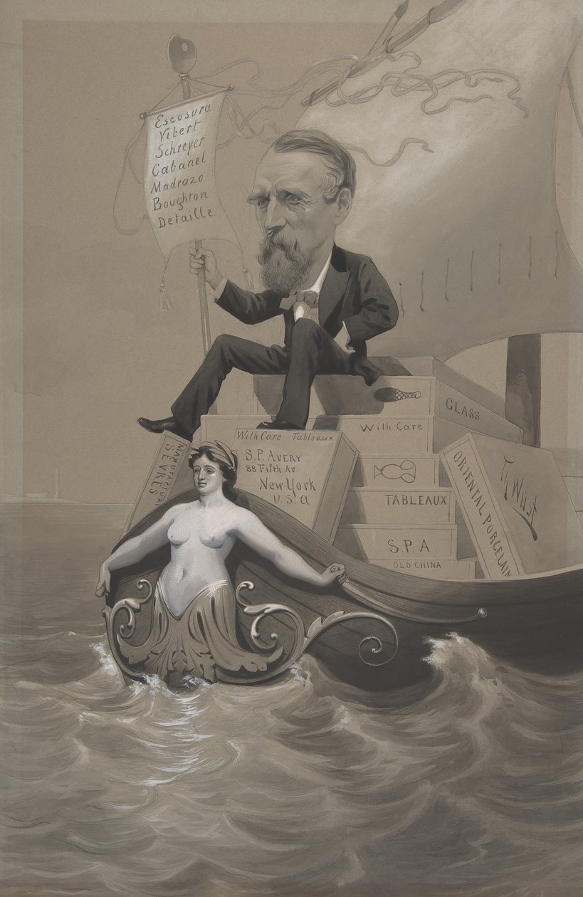 Samuel P. Avery transportant ses trésors à travers la mer, vers 1875-80 - Theodore Wust