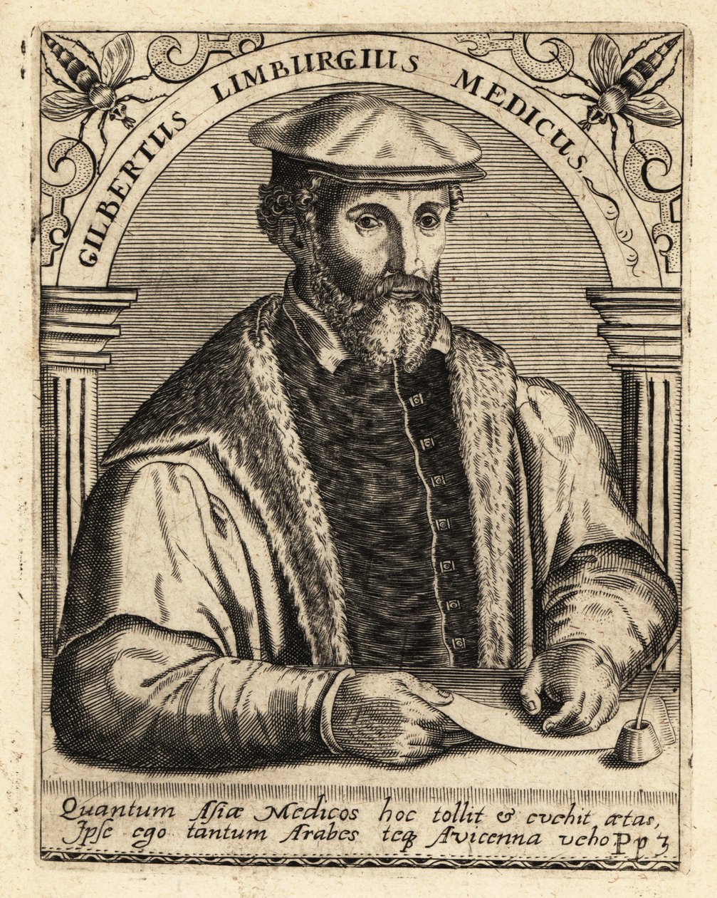 Gilbert Fusch de Limbourg, médecin néerlandais, 1504-1567 - Theodore de Bry