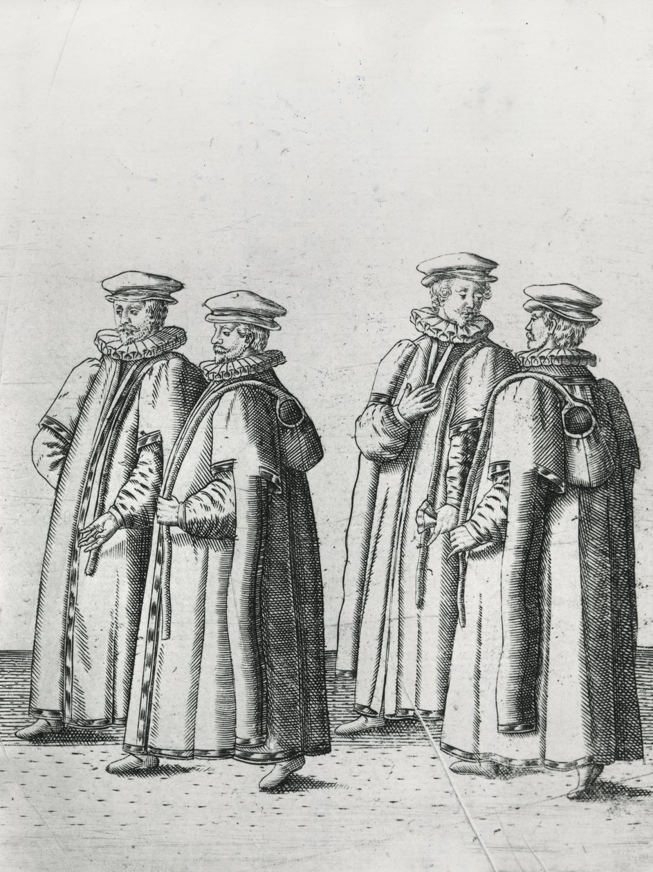 Épiciers dans le cortège funèbre de Sir Philip Sidney en route vers la cathédrale Saint-Paul - Theodore de Bry