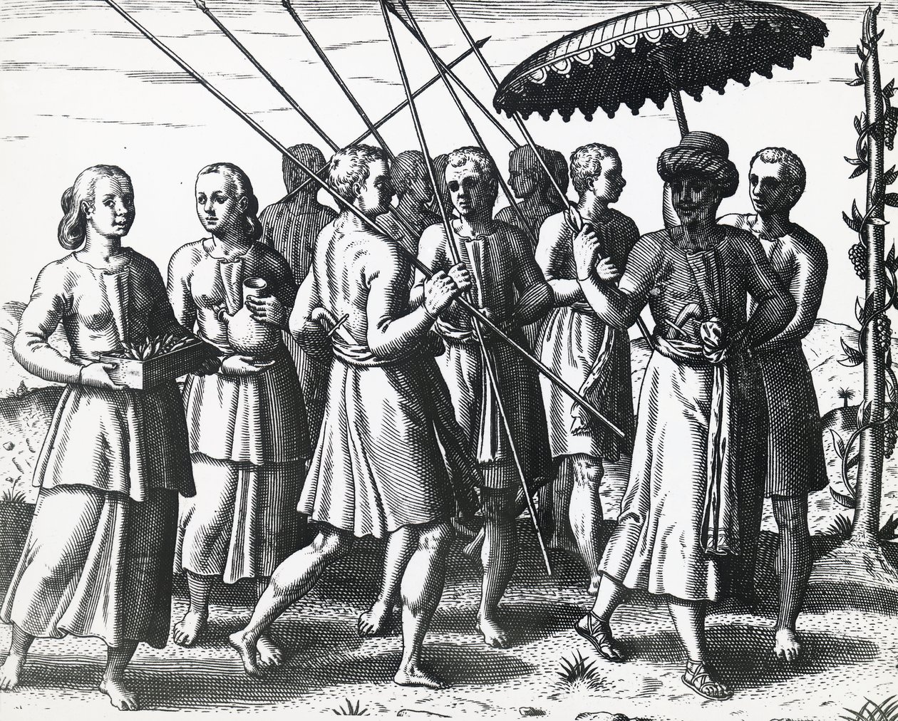 Habitants de Sumatra, par Theodor de Bry, gravure