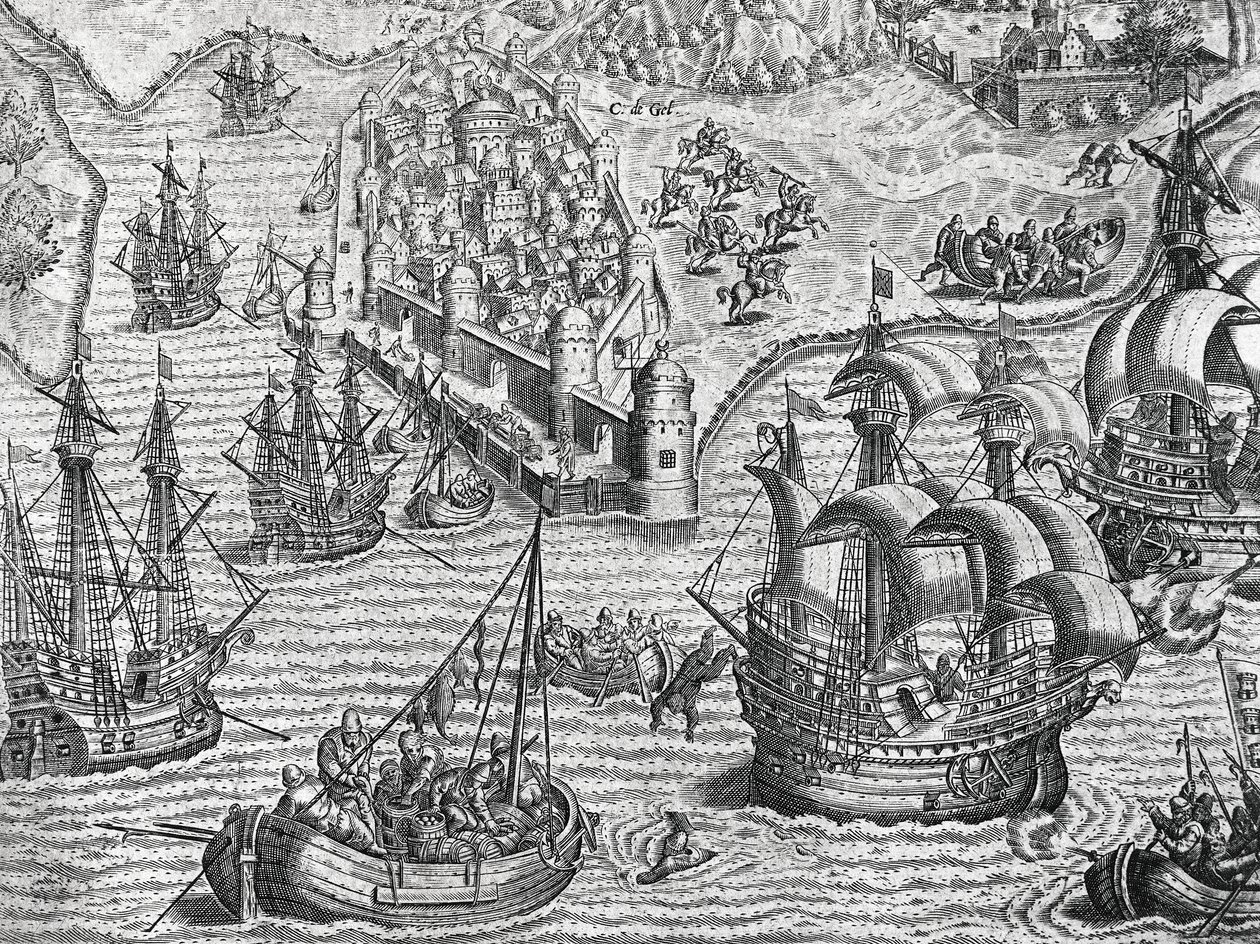 Bataille navale - Theodore de Bry