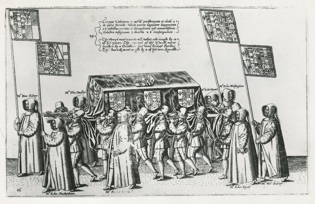 Cortège funèbre de Sir Philip Sidney en route vers la cathédrale Saint-Paul - Theodore de Bry