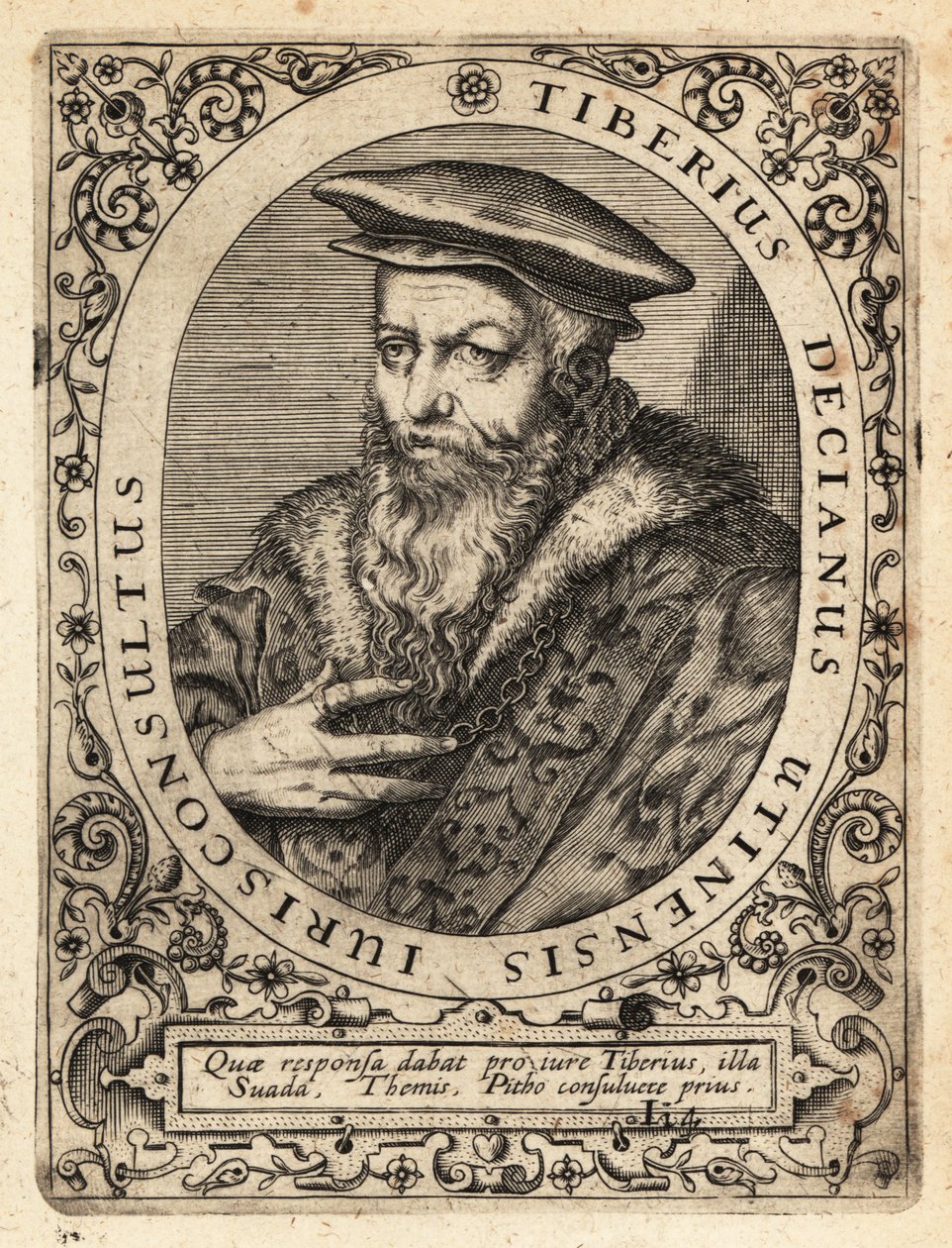 Tiberio Deciani, juriste italien - Theodore de Bry