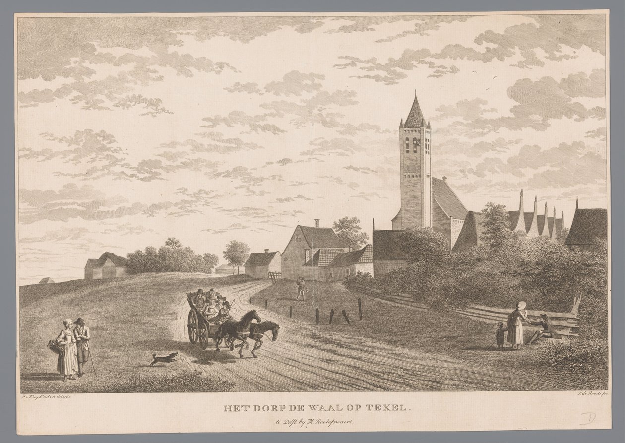 Vue du village de De Waal à Texel - Theodorus de Roode