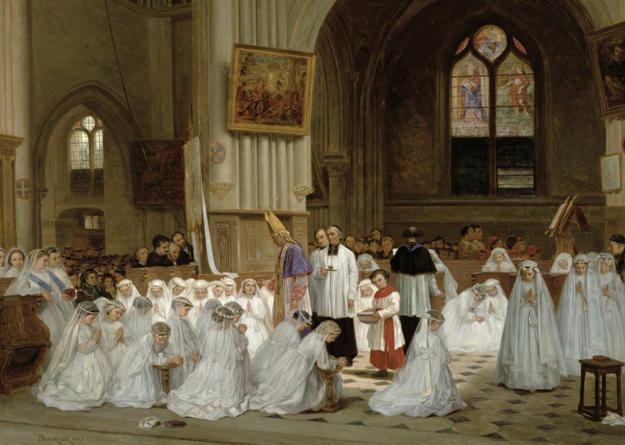 Première communion, 1867 - Theophile Emmanuel Duverger