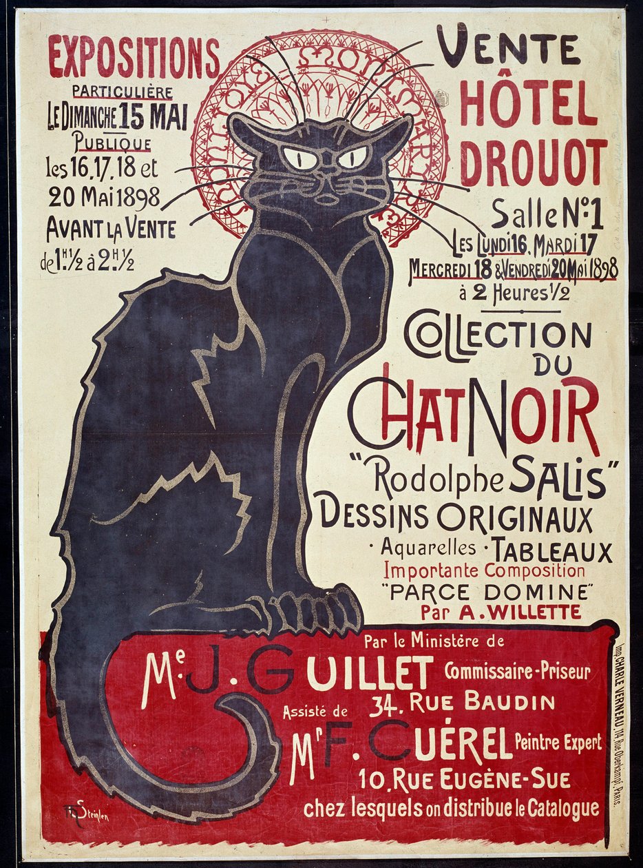 Affiche publicitaire annonçant la vente à l