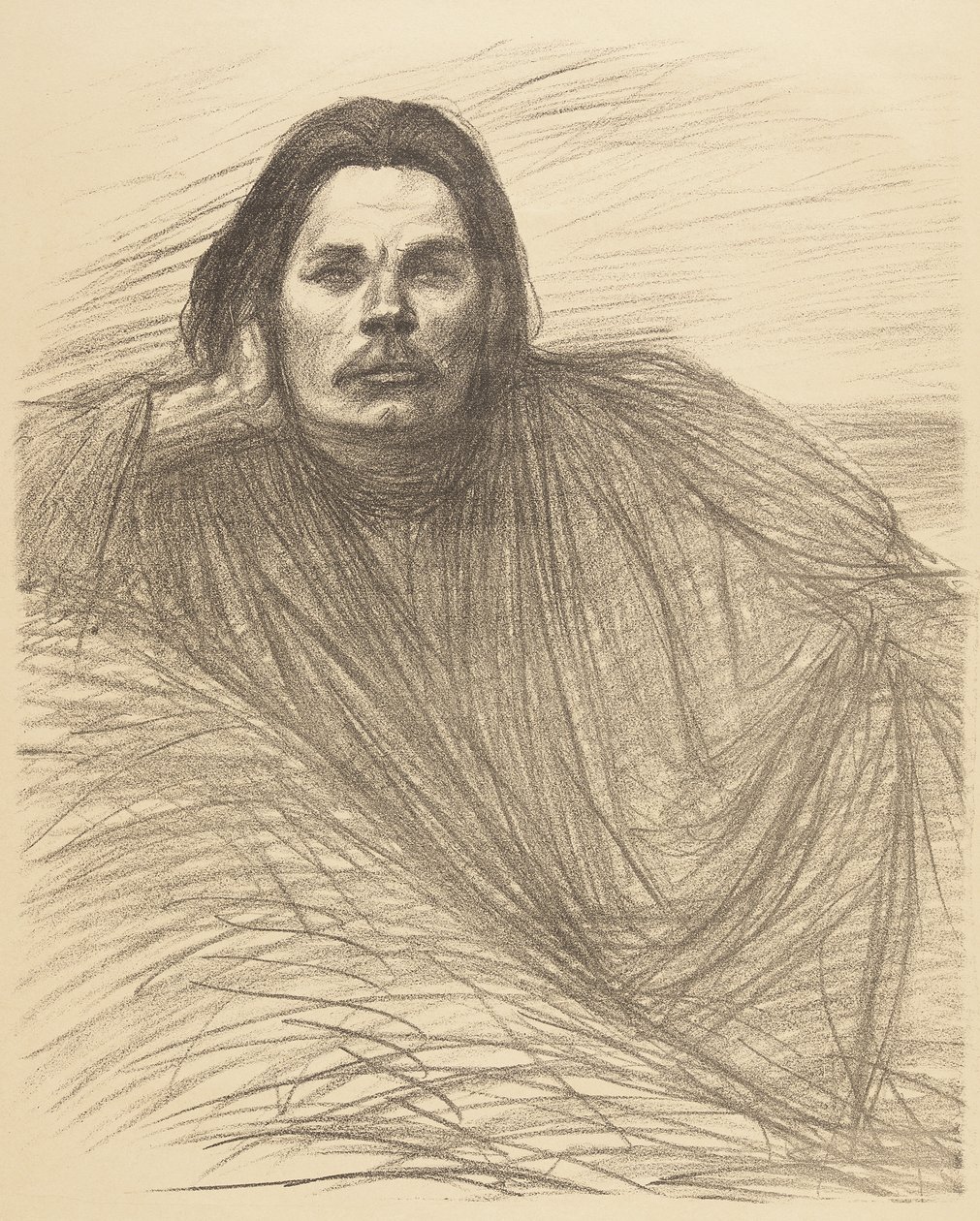 Portrait de Maxime Gorki étendu - Théophile Alexandre Steinlen