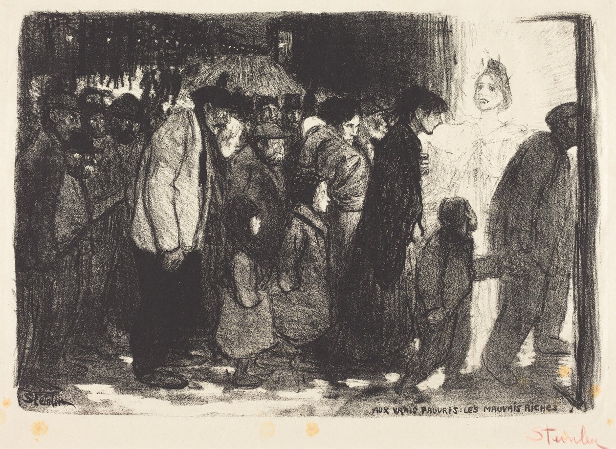 To the True Poor: The Wicked Rich (Aux vrais pauvres: Les mauvais riches) - Théophile Alexandre Steinlen