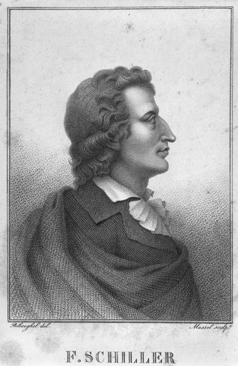 Friedrich Schiller (1759-1805) gravé par Massol (d.1831) (gravure) - Theophile Behaeghel