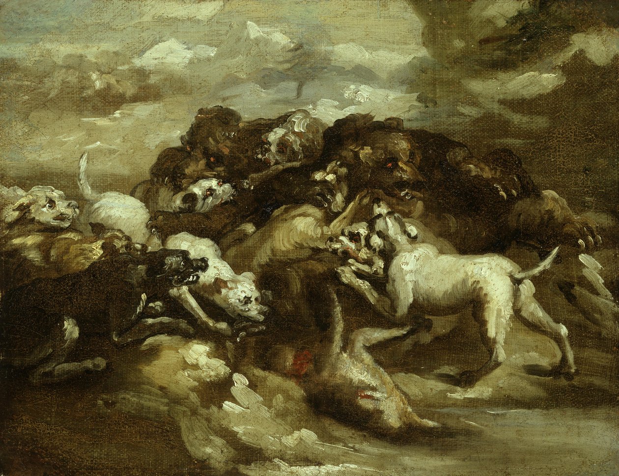 German: Combat de chiens et d