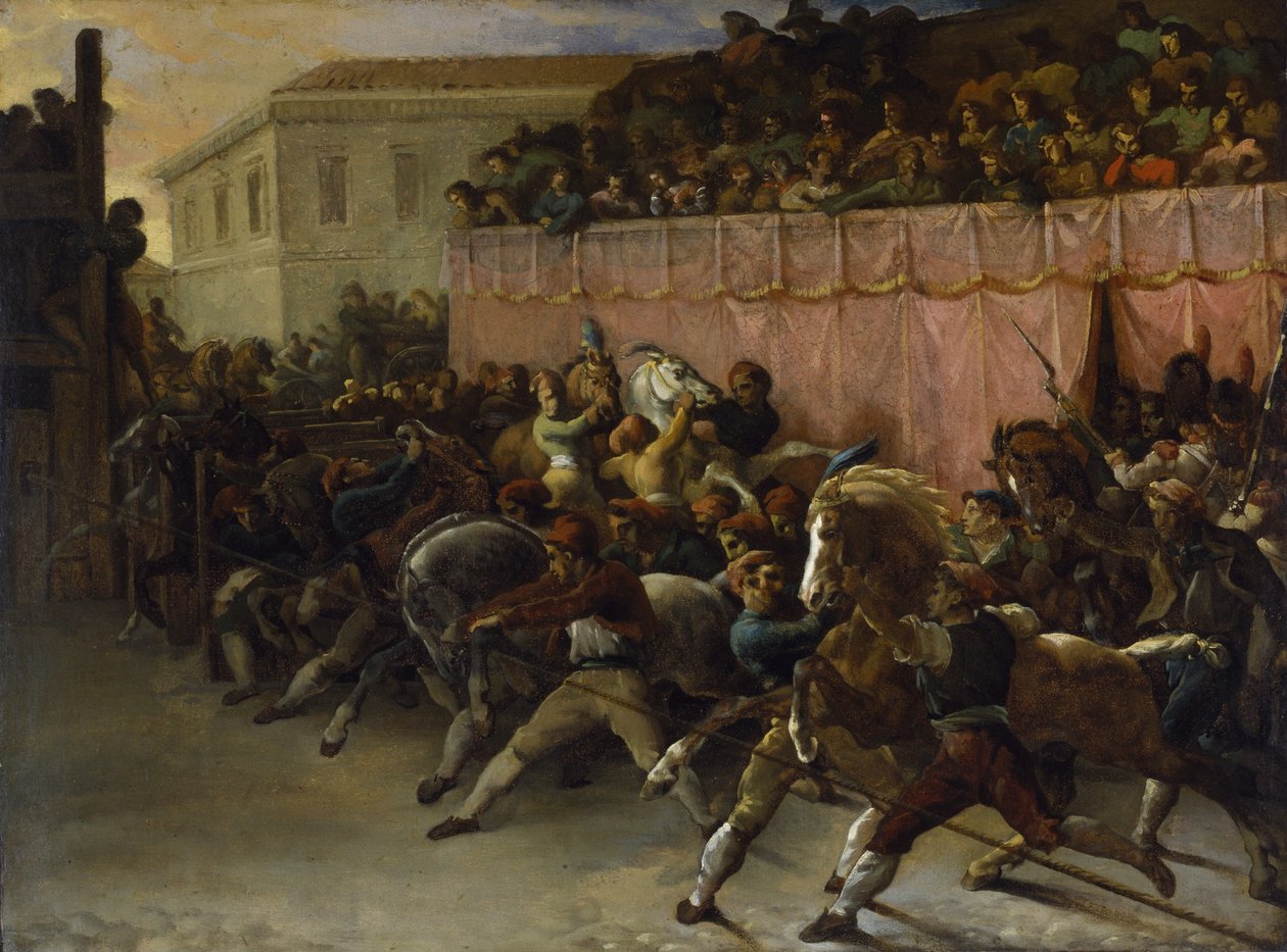 Géricault - Coureurs sans cavalier à Rome, 1817 - Theodore Gericault