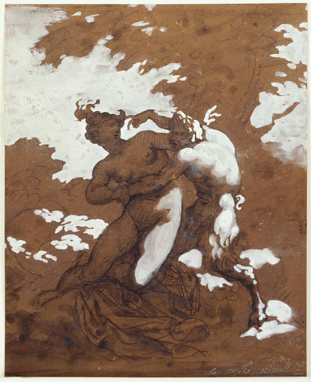 Satyre et nymphe - Theodore Gericault