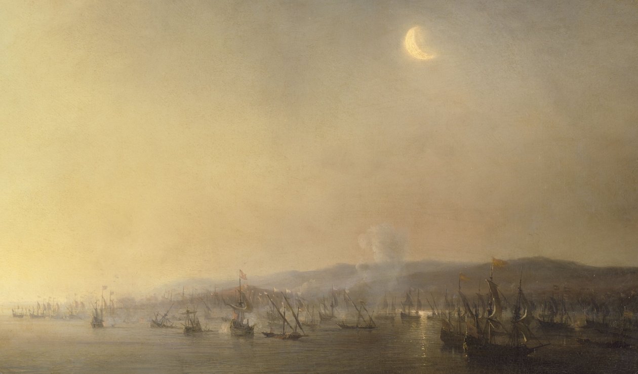 Combat naval de Carthagène le 3 septembre 1643 par Théodore Gudin en 1844 - Theodore Gudin