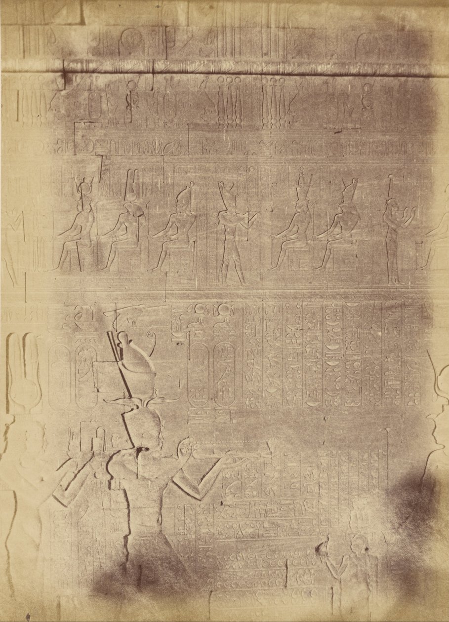 (Gros plan des inscriptions hiéroglyphiques (probablement du Temple d
