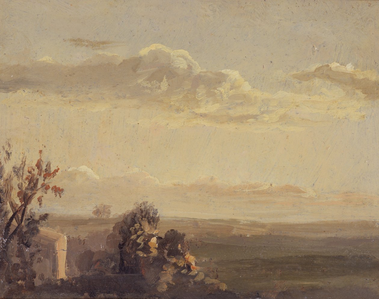 Étude de paysage (verso de 261371) - Thomas Churchyard