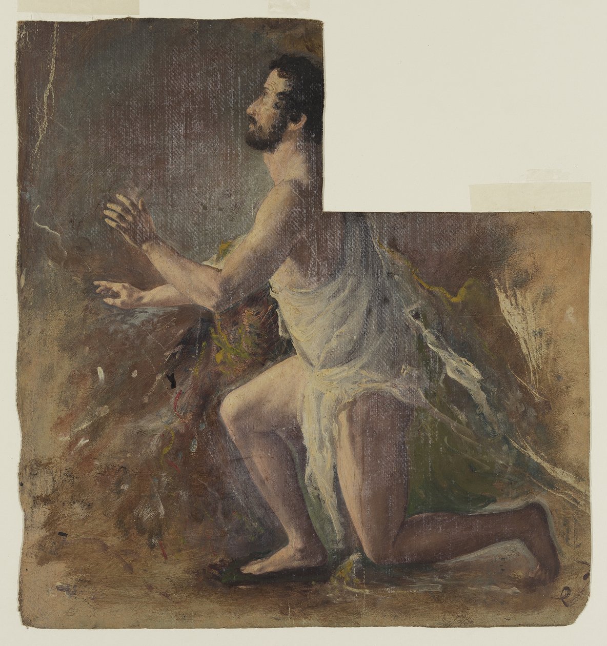 Figure masculine agenouillée - Thomas Cole