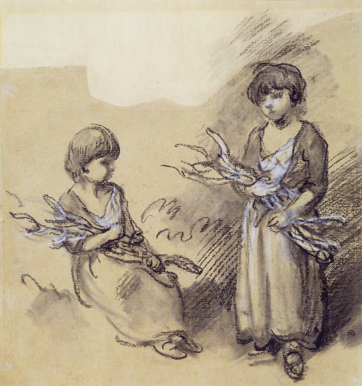 Étude de filles portant des fagots - Thomas Gainsborough