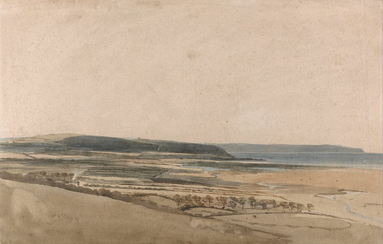 Estuaire sur la rivière Taw, Devon - Thomas Girtin