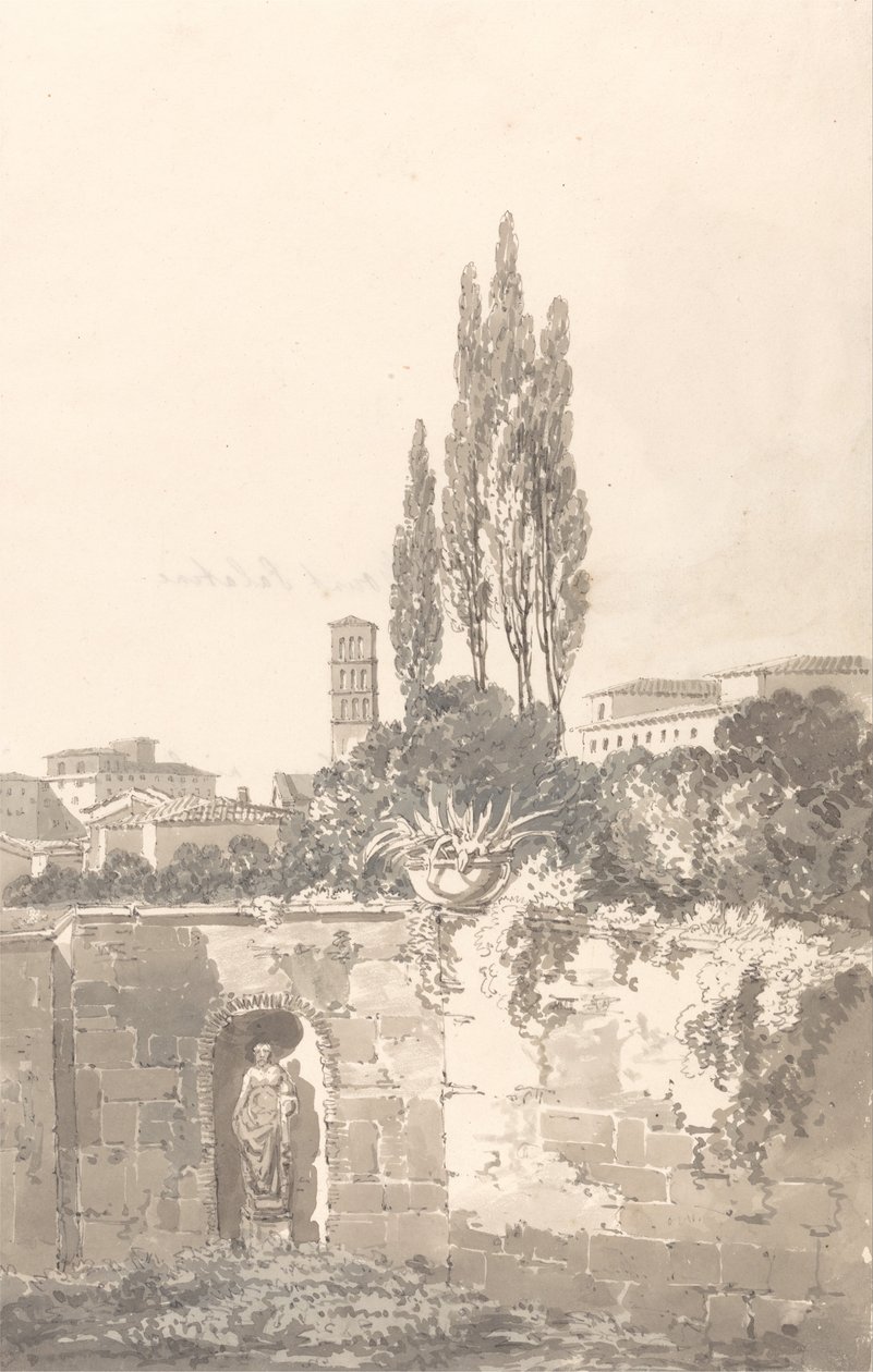 Dans les jardins Farnèse, Rome - Thomas Girtin