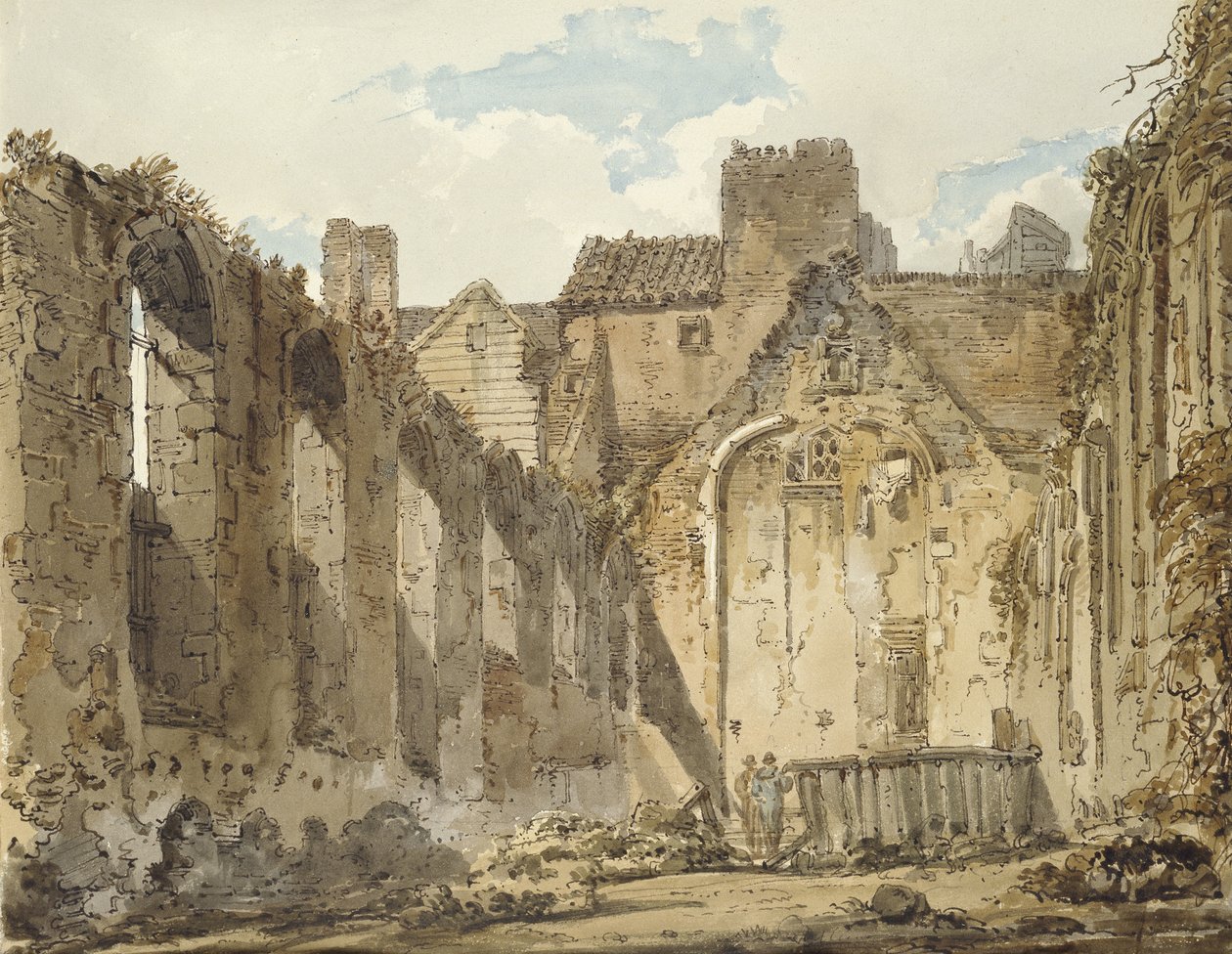 Les ruines de la chapelle dans le palais de Savoy, Londres, vers 1795-96 - Thomas Girtin