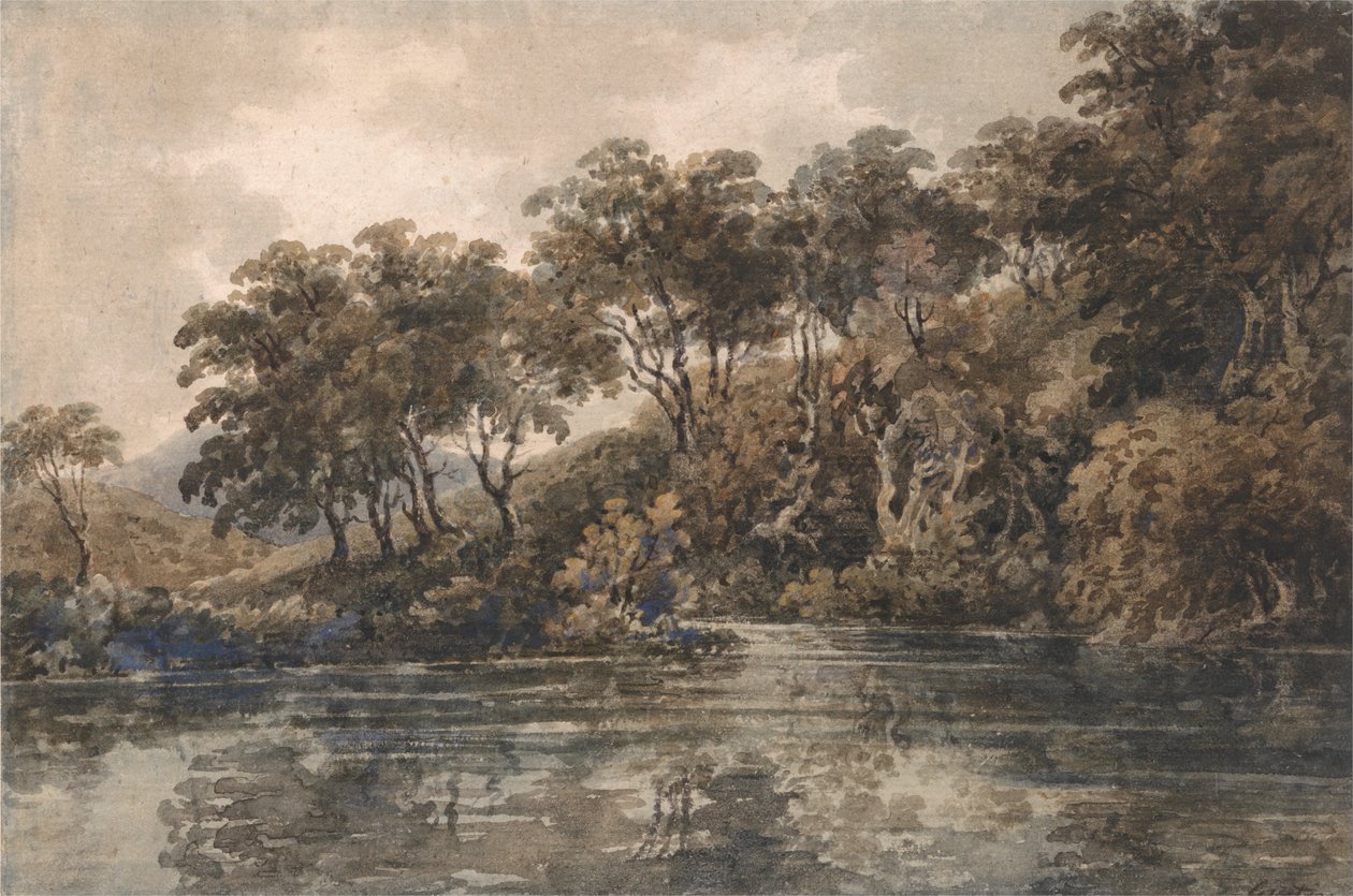 Arbres et étang près de Bromley, Kent - Thomas Girtin
