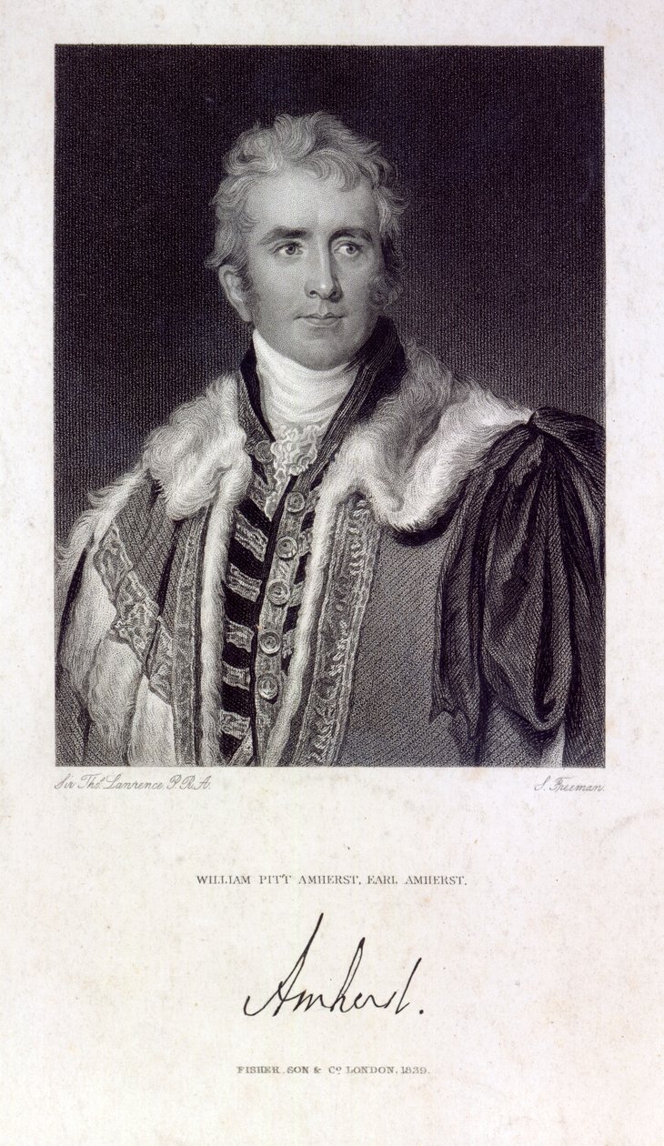 William Pitt Amherst, Comte Amherst d