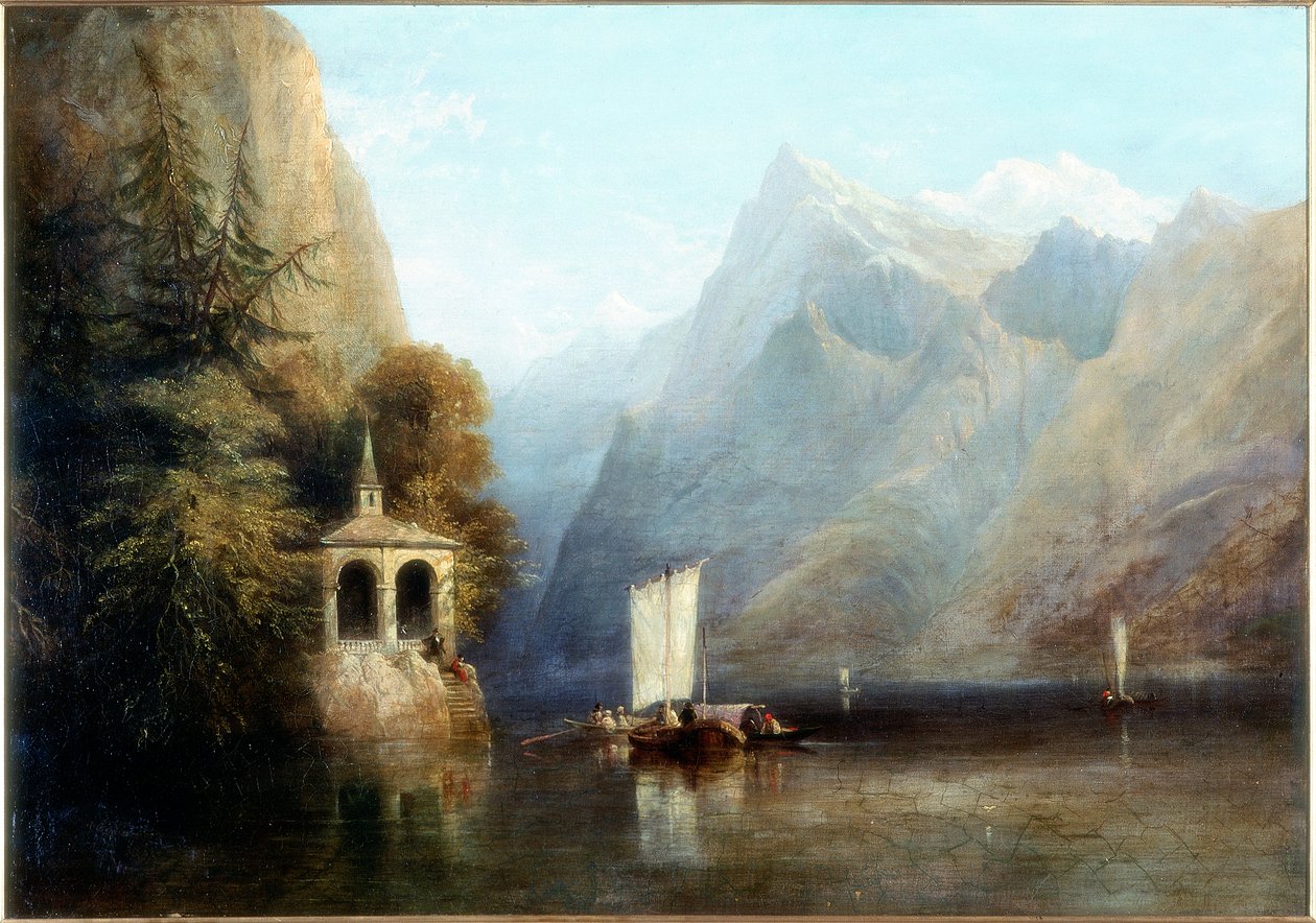 Lac de Lucerne avec la chapelle de Guillaume Tell, 1844 - Thomas Miles Richardson