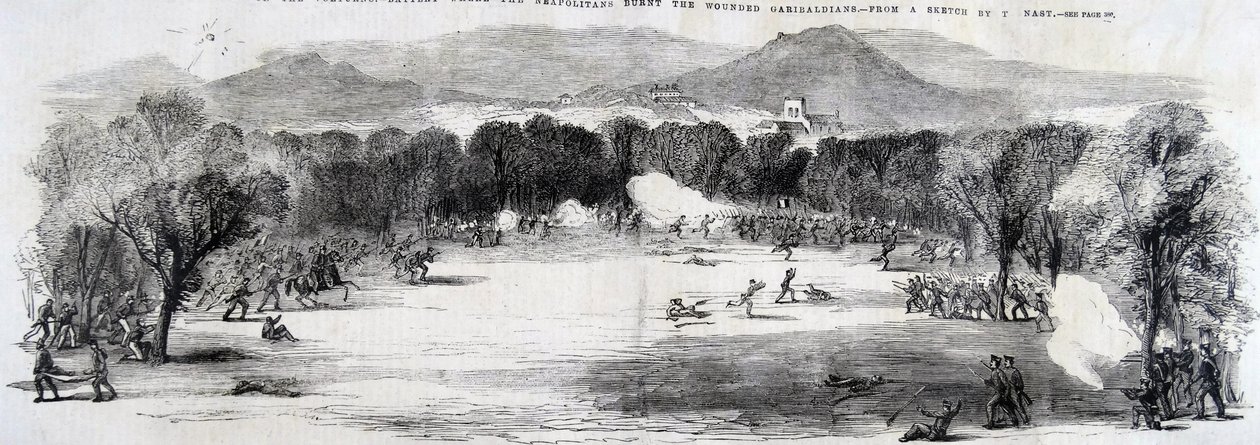 La bataille du Volturno, 1860 - Thomas Nast
