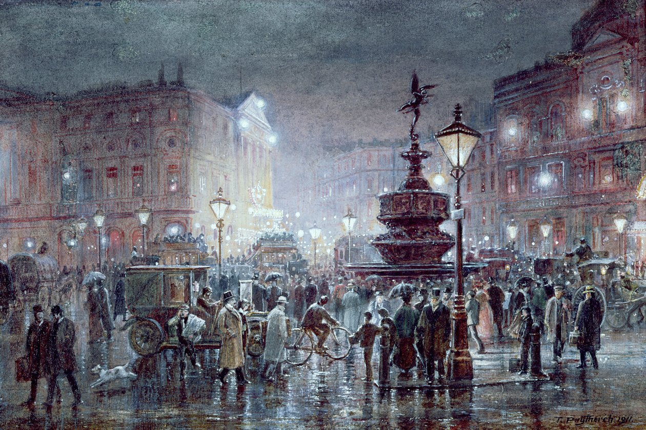 Piccadilly Circus la nuit, 1911 - Thomas Prytherch