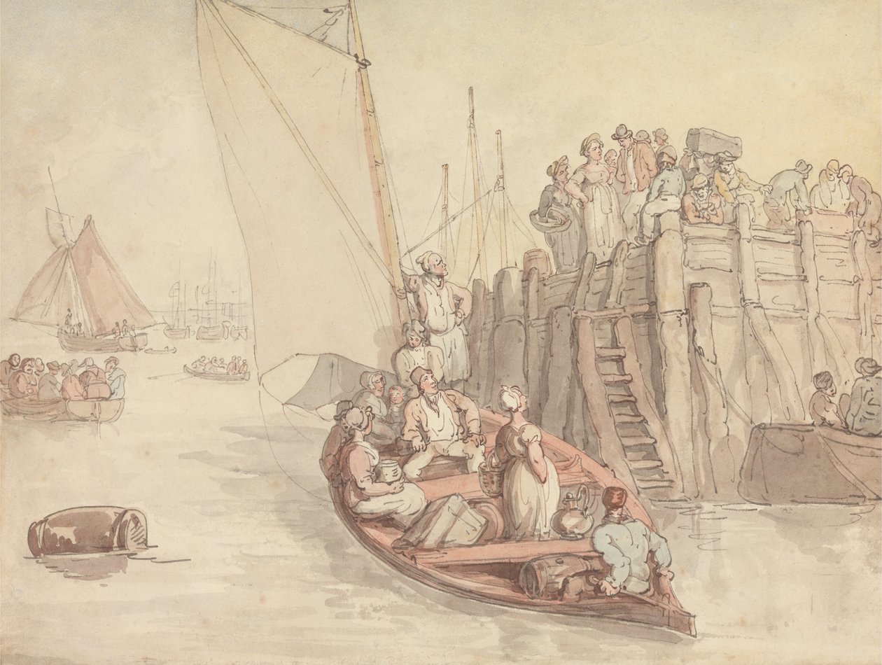Un quai à Amsterdam (Version A) - Thomas Rowlandson