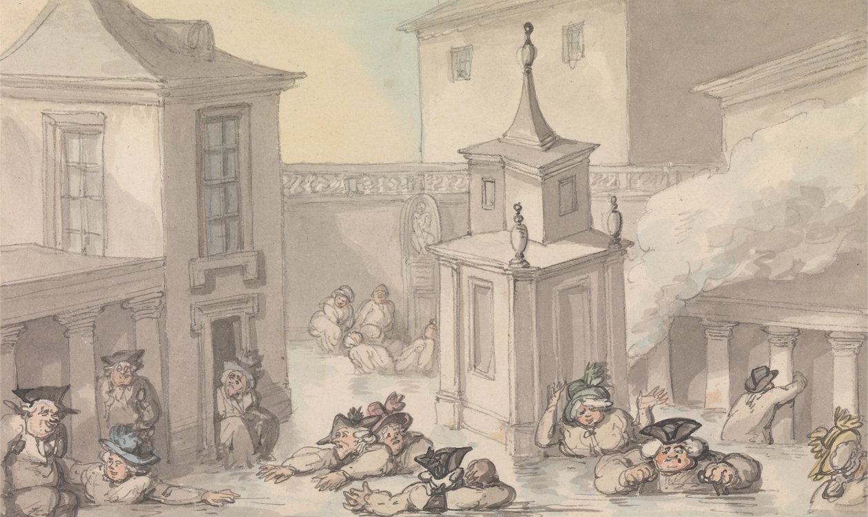 Les conforts de Bath - Le bain - Thomas Rowlandson