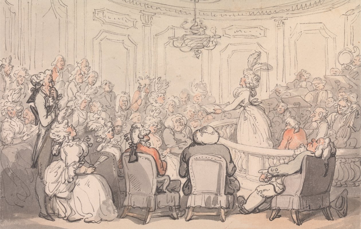 Les conforts de Bath - Le concert - Thomas Rowlandson
