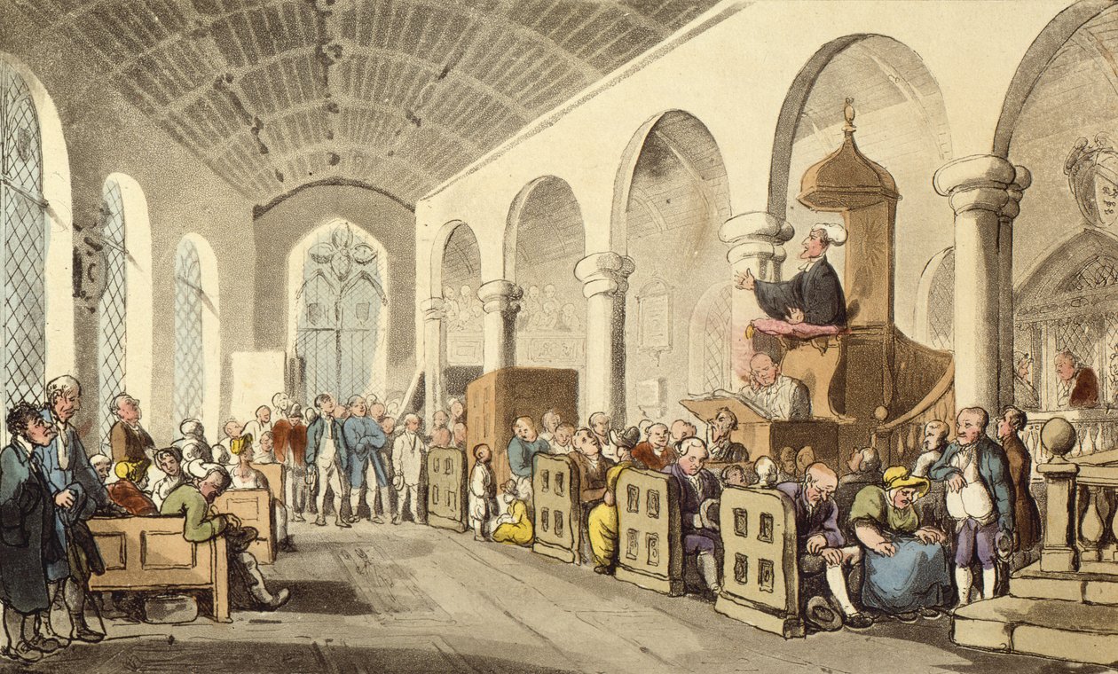 Dr. Syntax prêchant - Thomas Rowlandson