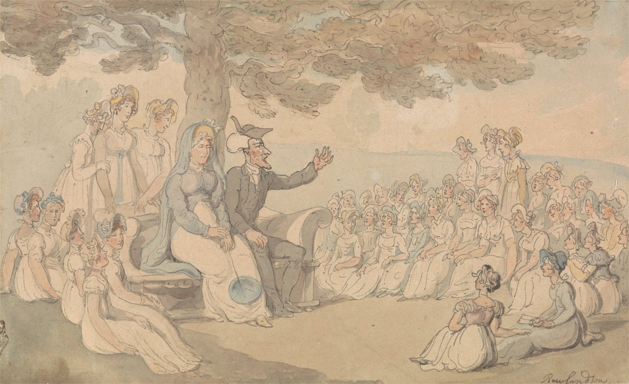 Le Dr. Syntax visite une pension pour jeunes filles - Thomas Rowlandson