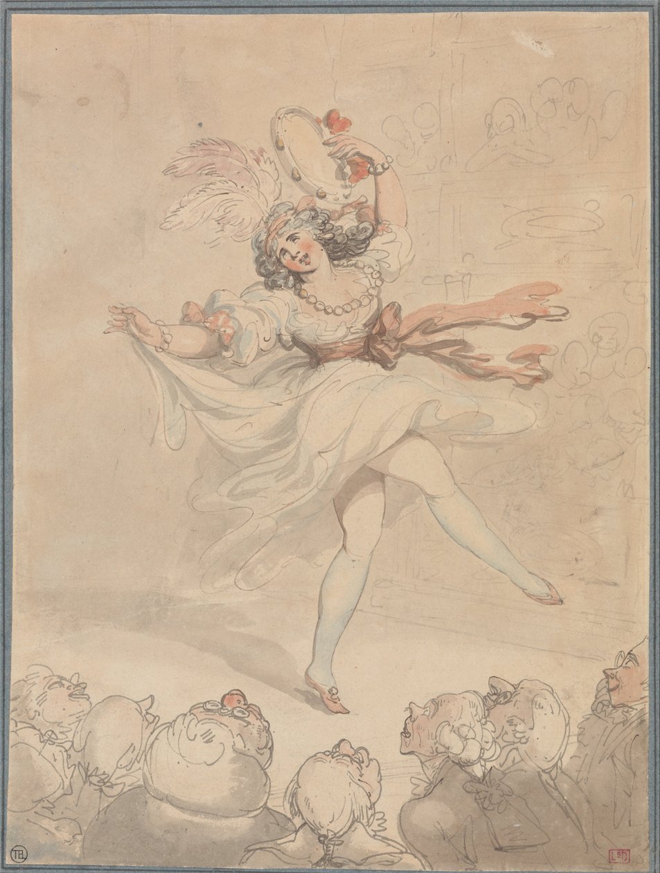Danseuse avec un tambourin - Thomas Rowlandson