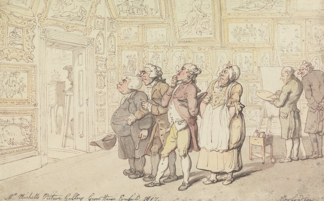 Galerie de tableaux de M. Michell, Grove House, Enfield 1817 - Thomas Rowlandson