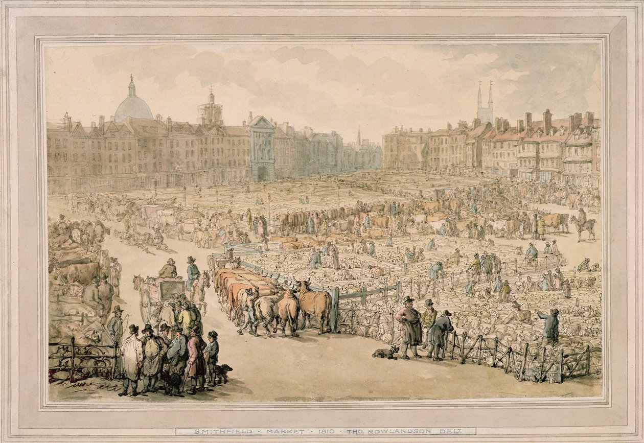 Marché de Smithfield, 1810 - Thomas Rowlandson