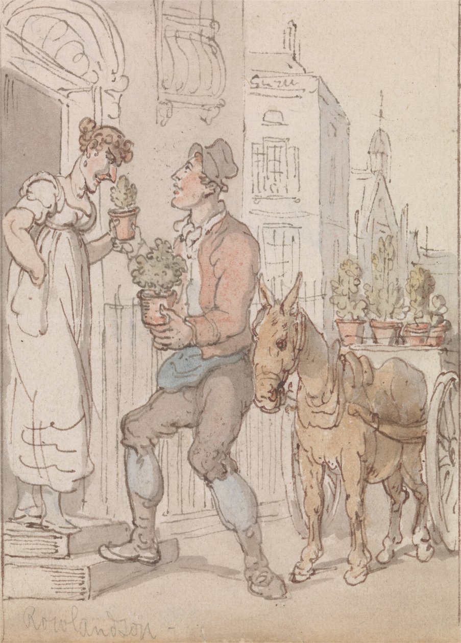 La vendeuse de fleurs - Thomas Rowlandson