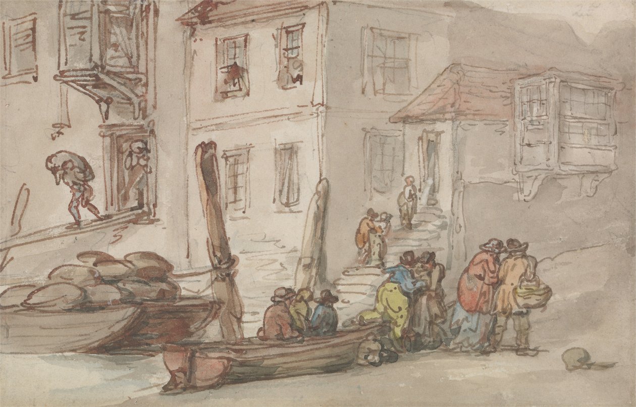 Les vieux escaliers de Wapping - Thomas Rowlandson