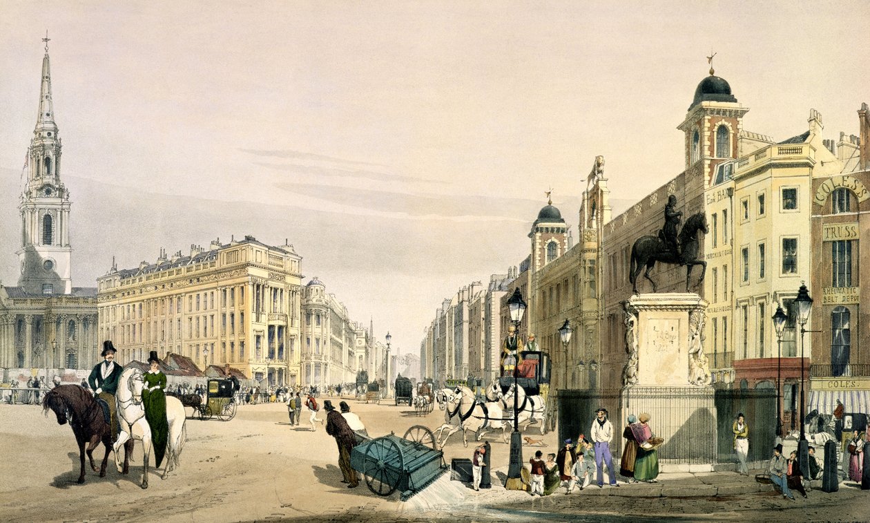 Vue de Charing Cross vers le Strand, 1842 - Thomas Shotter Boys